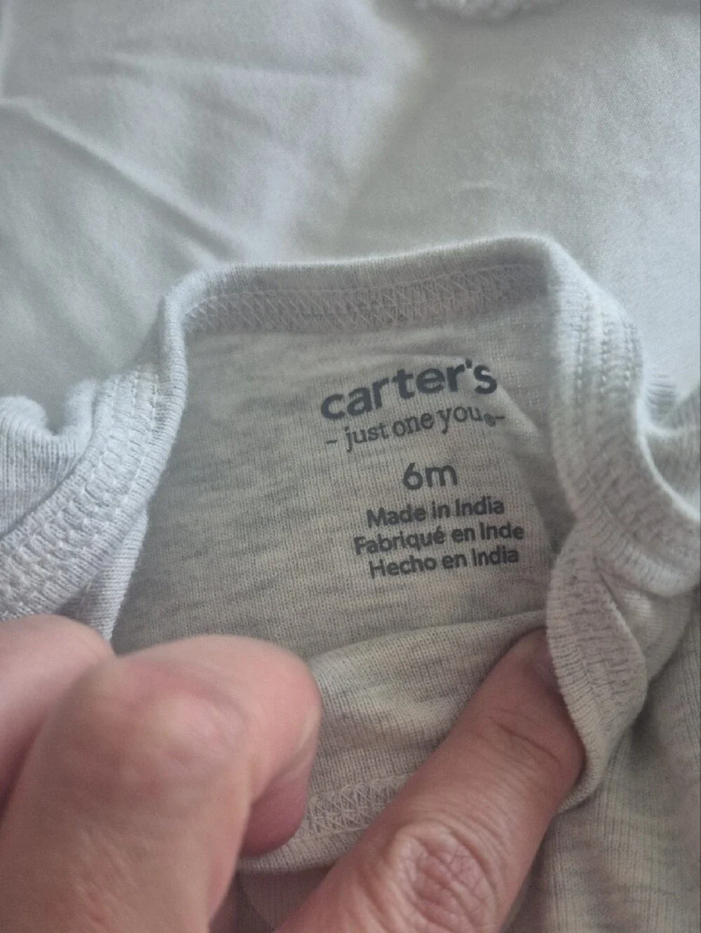 Carter's Baby Breakfast Bodysuits - Gray, White, Beige